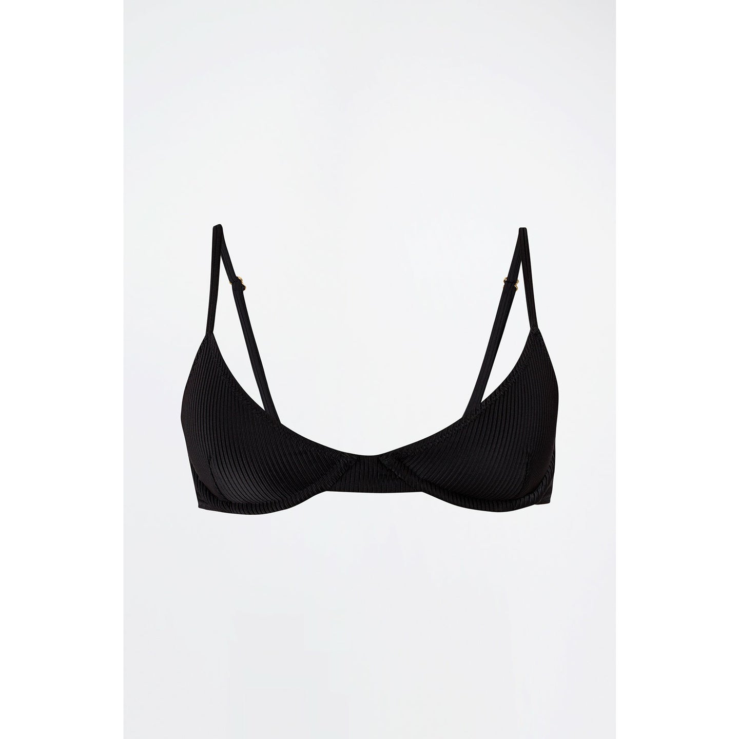 Mila Black Ribbed Top